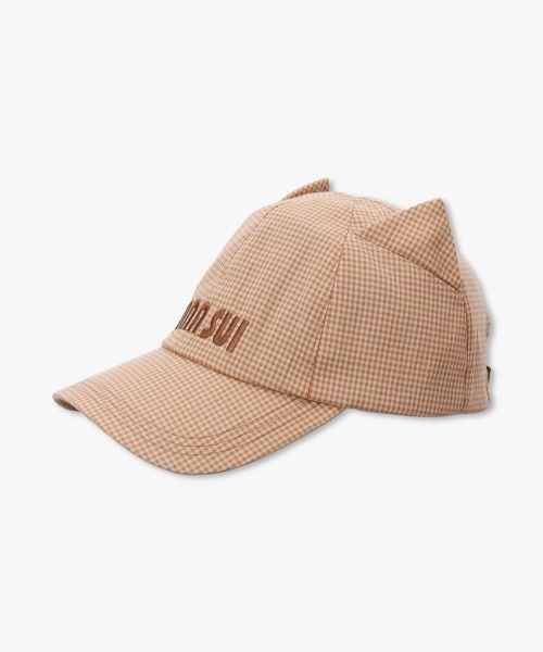 ANNA SUI(アナスイ)の「ネコ耳ロゴ刺しゅうキャップ(キャップ・レディース・マスタード/ブラック・FREE)」の2枚目の写真