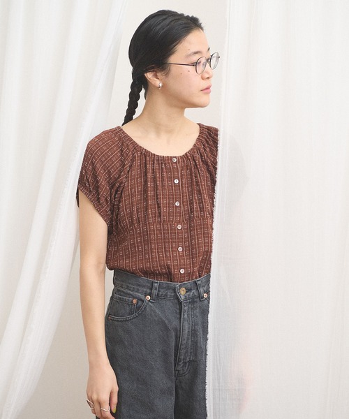 fig London(フィグロンドン)の「Kate blouse(シャツ/ブラウス・レディース・ブラウン・FREE)」の3枚目の写真