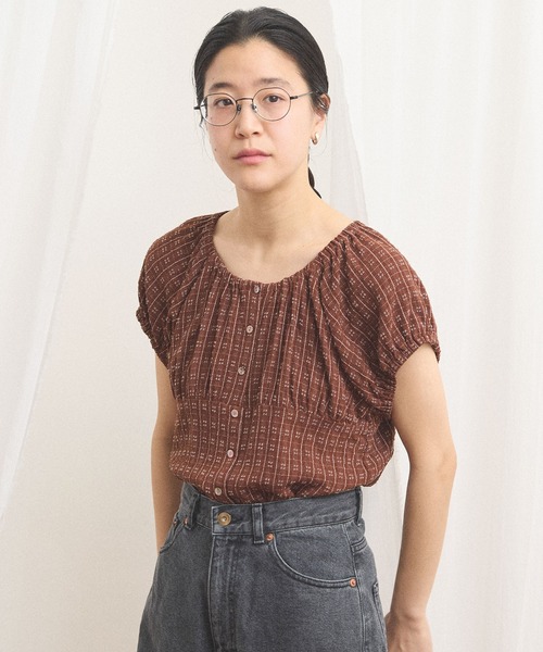 fig London(フィグロンドン)の「Kate blouse(シャツ/ブラウス・レディース・ブラウン・FREE)」の4枚目の写真