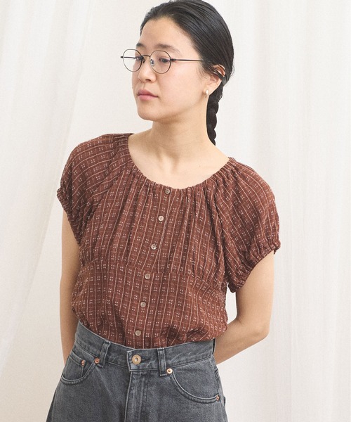 fig London(フィグロンドン)の「Kate blouse(シャツ/ブラウス・レディース・ブラウン・FREE)」の2枚目の写真