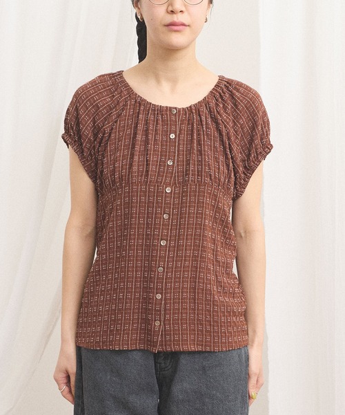 fig London(フィグロンドン)の「Kate blouse(シャツ/ブラウス・レディース・ブラウン・FREE)」の15枚目の写真