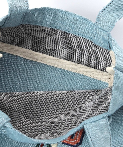 niko and...(ニコアンド)の「ニコロゴジャガードミニトートバッグ【ニコロゴトート】(トートバッグ・レディース・ブルー/アイボリー・0)」の14枚目の写真