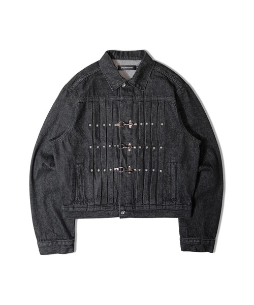 JACKROSE（ジャックローズ）の「JE-ファイヤーマン・プリーツデニム　JKT（デニムジャケット・メンズ・ブラック・M/L/XL）」の2枚目の写真