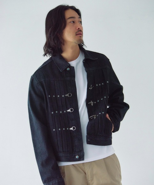 JACKROSE(ジャックローズ)の「JE-ファイヤーマン・プリーツデニム JKT(デニムジャケット・メンズ・ブラック・M/L/XL)」の11枚目の写真