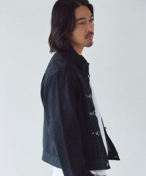 JACKROSE(ジャックローズ)の「JE-ファイヤーマン・プリーツデニム JKT(デニムジャケット・メンズ・ブラック・M/L/XL)」の14枚目の写真