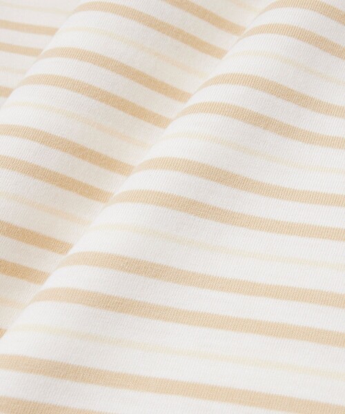 LACOSTE（ラコステ）の「マルチボーダーリンガーネック半袖Tシャツ（Tシャツ/カットソー・メンズ・ブラック/ライトブルー/ベージュ・2/3/4/5/6）」の4枚目の写真