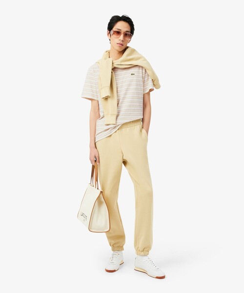 LACOSTE（ラコステ）の「マルチボーダーリンガーネック半袖Tシャツ（Tシャツ/カットソー・メンズ・ブラック/ライトブルー/ベージュ・2/3/4/5/6）」の9枚目の写真