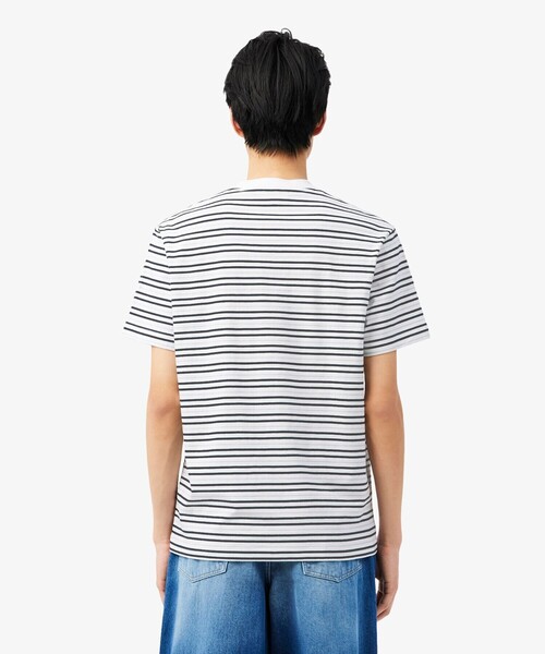 LACOSTE（ラコステ）の「マルチボーダーリンガーネック半袖Tシャツ（Tシャツ/カットソー・メンズ・ブラック/ライトブルー/ベージュ・2/3/4/5/6）」の18枚目の写真