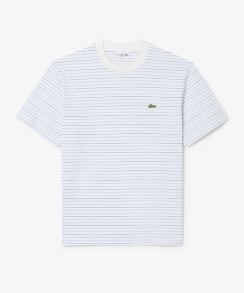 LACOSTE（ラコステ）の「マルチボーダーリンガーネック半袖Tシャツ（Tシャツ/カットソー・メンズ・ブラック/ライトブルー/ベージュ・2/3/4/5/6）」の14枚目の写真