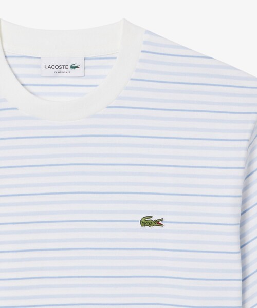 LACOSTE（ラコステ）の「マルチボーダーリンガーネック半袖Tシャツ（Tシャツ/カットソー・メンズ・ブラック/ライトブルー/ベージュ・2/3/4/5/6）」の15枚目の写真