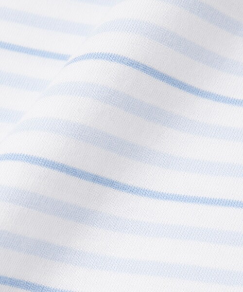 LACOSTE（ラコステ）の「マルチボーダーリンガーネック半袖Tシャツ（Tシャツ/カットソー・メンズ・ブラック/ライトブルー/ベージュ・2/3/4/5/6）」の10枚目の写真