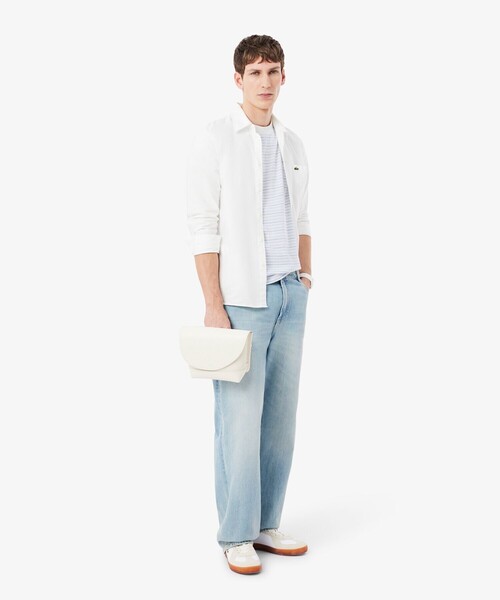 LACOSTE（ラコステ）の「マルチボーダーリンガーネック半袖Tシャツ（Tシャツ/カットソー・メンズ・ブラック/ライトブルー/ベージュ・2/3/4/5/6）」の16枚目の写真