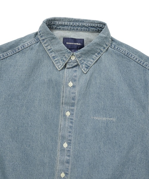 thisisneverthat(ディスイズネバーザット)の「Washed Denim S/S Shirt(シャツ/ブラウス・メンズ・ブルー系その他/ブラック・L/M/S/XL)」の7枚目の写真