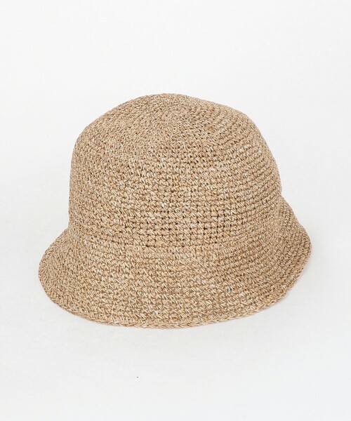 RACAL(ラカル)の「<Racal>ペーパー ファイバー チューリップハット(ハット・メンズ・ブラック/ナチュラル・FREE)」の1枚目の写真