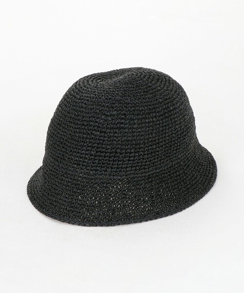 RACAL(ラカル)の「<Racal>ペーパー ファイバー チューリップハット(ハット・メンズ・ブラック/ナチュラル・FREE)」の2枚目の写真