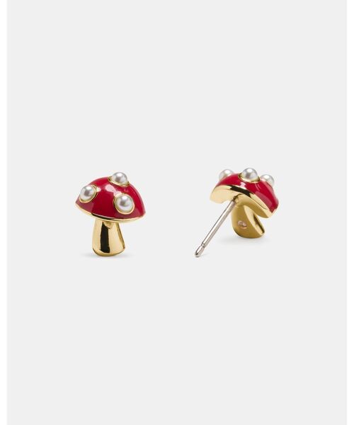 kate spade new york(ケイトスペード ニューヨーク)の「シークレット ガーデン マッシュルーム ピアス(ピアス(両耳用)・レディース・レッド・ONESIZE)」の2枚目の写真