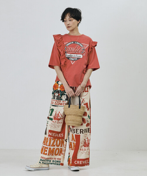 Freada(フリーダ)の「Freada/フリーダ フリルリメイク風プリントTEE(Tシャツ/カットソー・レディース・オフホワイト/レッド・ONE SIZE)」の20枚目の写真