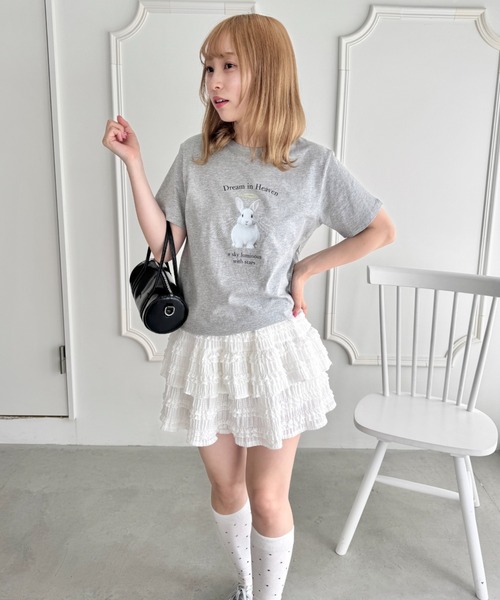 Loueme(ルエム)の「ホイップレースフリルミニスカパン(スカート・レディース・ホワイト/ピンク/アイボリー/ブラック・FREE)」の12枚目の写真
