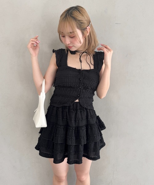 Loueme(ルエム)の「ホイップレースフリルミニスカパン(スカート・レディース・ホワイト/ピンク/アイボリー/ブラック・FREE)」の17枚目の写真