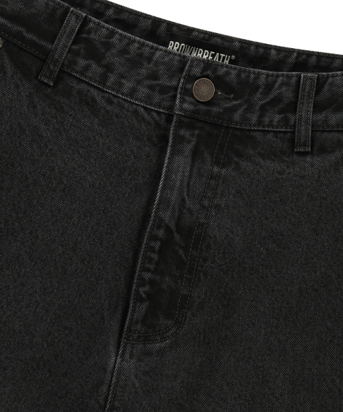 BROWNBREATH（ブラウンブレス）の「DOUBLE KNEE DENIM SHORTS - BLACK（デニムパンツ・レディース・その他・SMALL/MEDIUM/LARGE/X-LARGE）」の3枚目の写真