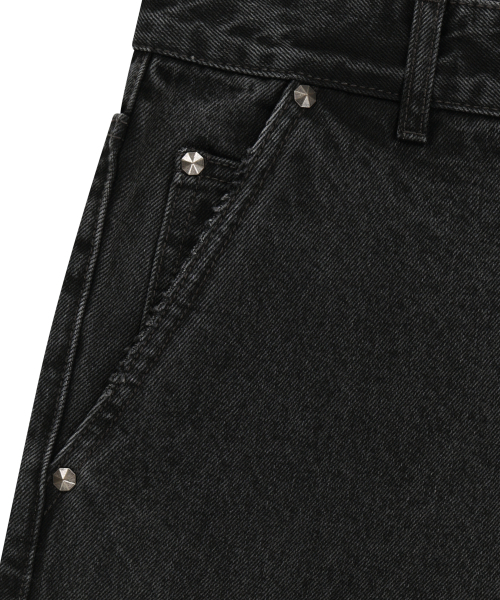 BROWNBREATH（ブラウンブレス）の「DOUBLE KNEE DENIM SHORTS - BLACK（デニムパンツ・レディース・その他・SMALL/MEDIUM/LARGE/X-LARGE）」の4枚目の写真