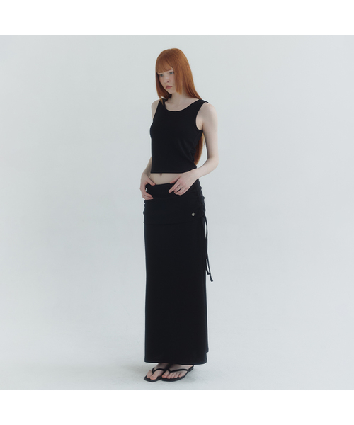 MICANE（ミケーネ）の「メナスリーブレスフォールドスカートセットアップ（スカート・レディース・ブラック/チャコール・SMALL/MEDIUM/LARGE/X-LARGE）」の2枚目の写真