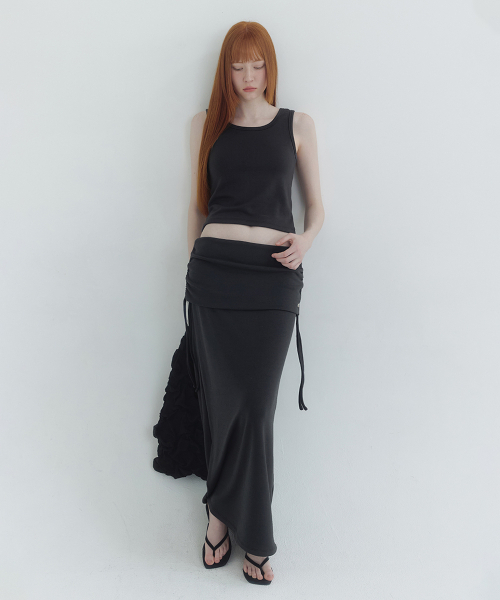MICANE（ミケーネ）の「メナスリーブレスフォールドスカートセットアップ（スカート・レディース・ブラック/チャコール・SMALL/MEDIUM/LARGE/X-LARGE）」の11枚目の写真