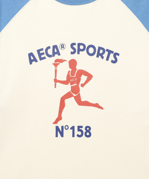 AECA(エイカ)の「RAGLAN COLOR BLOCK RUNNER HALF SLEEVE TEE-IVORY(Tシャツ/カットソー・メンズ・その他・M/L/XL)」の4枚目の写真