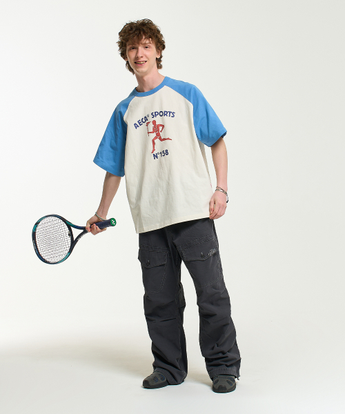 AECA(エイカ)の「RAGLAN COLOR BLOCK RUNNER HALF SLEEVE TEE-IVORY(Tシャツ/カットソー・メンズ・その他・M/L/XL)」の6枚目の写真