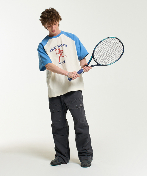 AECA(エイカ)の「RAGLAN COLOR BLOCK RUNNER HALF SLEEVE TEE-IVORY(Tシャツ/カットソー・メンズ・その他・M/L/XL)」の7枚目の写真