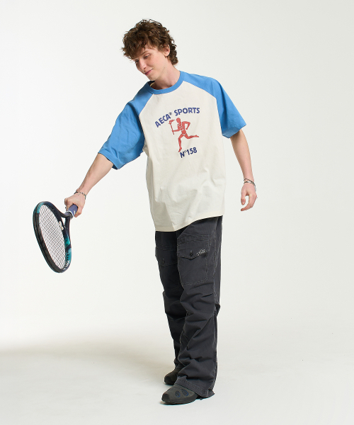 AECA(エイカ)の「RAGLAN COLOR BLOCK RUNNER HALF SLEEVE TEE-IVORY(Tシャツ/カットソー・メンズ・その他・M/L/XL)」の8枚目の写真