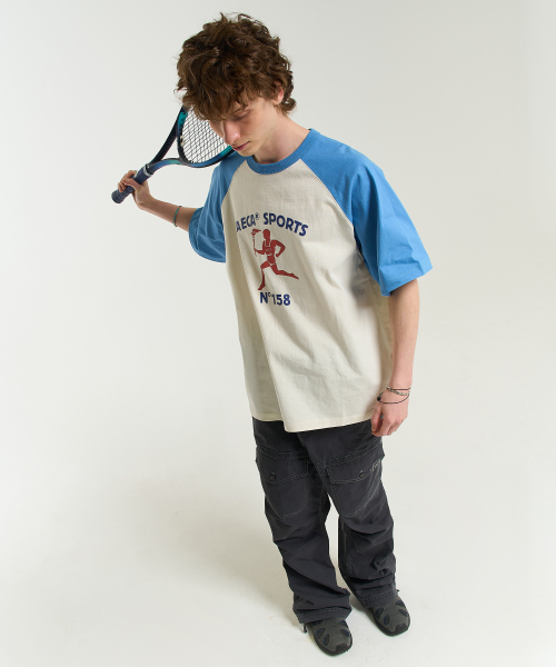 AECA(エイカ)の「RAGLAN COLOR BLOCK RUNNER HALF SLEEVE TEE-IVORY(Tシャツ/カットソー・メンズ・その他・M/L/XL)」の10枚目の写真