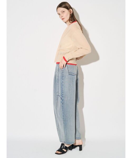 ELENDEEK（エレンディーク）の「カラーレイヤーシアーカーディガン（ニット/セーター・レディース・オフホワイト/ライム/ベージュ・FREE）」の7枚目の写真