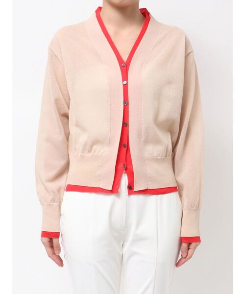 ELENDEEK（エレンディーク）の「カラーレイヤーシアーカーディガン（ニット/セーター・レディース・オフホワイト/ライム/ベージュ・FREE）」の12枚目の写真