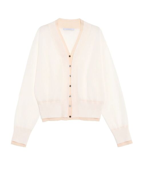 ELENDEEK（エレンディーク）の「カラーレイヤーシアーカーディガン（ニット/セーター・レディース・オフホワイト/ライム/ベージュ・FREE）」の17枚目の写真