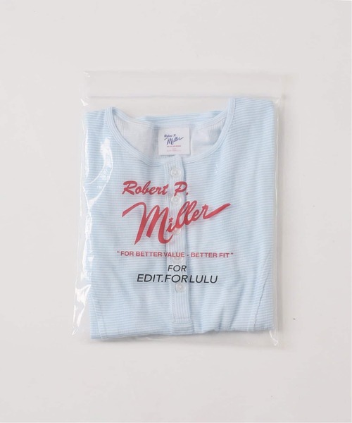 エディットフォールル　新品Tシャツ 別注【miller×lulu】シアーヘンリーネックTEE（Tシャツ/カットソー