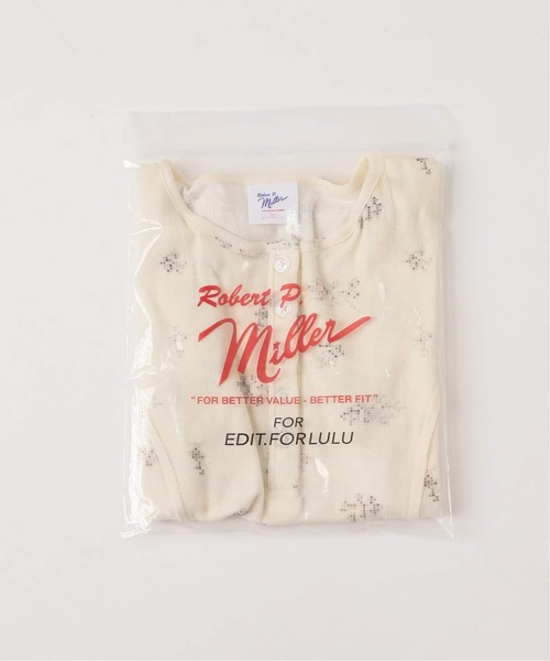 エディットフォールル　新品Tシャツ 別注【miller×lulu】シアーヘンリーネックTEE（Tシャツ/カットソー