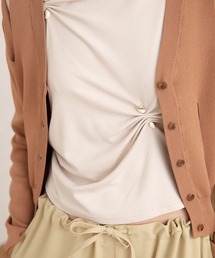 leinwande（ラインヴァンド）の「Stone Pinched Lyocel Tee（Tシャツ/カットソー）」