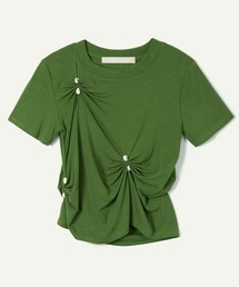 leinwande（ラインヴァンド）の「Stone Pinched Lyocel Tee / ストーンピンチリヨセルティー（Tシャツ/カットソー）」
