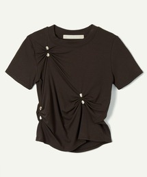 leinwande（ラインヴァンド）の「Stone Pinched Lyocel Tee / ストーンピンチリヨセルティー（Tシャツ/カットソー）」