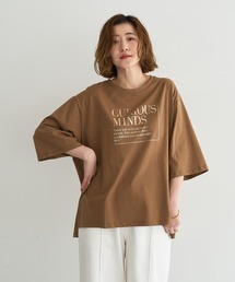 Editt by YECCA VECCA | 【UVカット】ワイドスリーブ箔プリントTee(Tシャツ/カットソー)