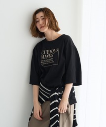 Editt by YECCA VECCA | 【UVカット】ワイドスリーブ箔プリントTee(Tシャツ/カットソー)