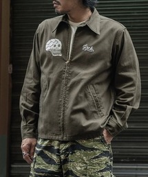 CELENA BEATS（セレナビーツ）の「ヴィンテージ ライク スカル 刺繍 ジップアップ スイングトップ（ブルゾン）」