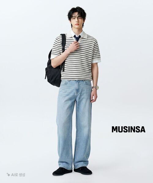 MUSINSA STANDARD（ムシンサスタンダード）の「ウォッシュドポプリン半袖クロップシャツ[ホワイト]（シャツ/ブラウス・メンズ・その他・LARGE/X-LARGE/2XL/SMALL/MEDIUM）」の11枚目の写真