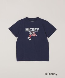 SHIPS any | 【SHIPS any別注】GOOD ROCK SPEED:〈洗濯機可能〉ミッキーマウス / フラッグ プリント Tシャツ<KIDS>◆(Tシャツ/カットソー)