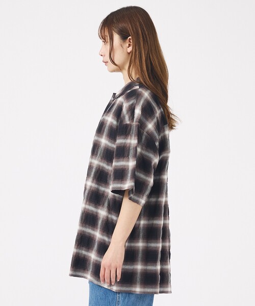 Revo.(レボ)の「【Revo. / レヴォ】TH-4093 / オンブレチェック 半袖シャツ / ユニセックス(シャツ/ブラウス・メンズ・グリーン/ブラウン/ブラック・M/L)」の10枚目の写真