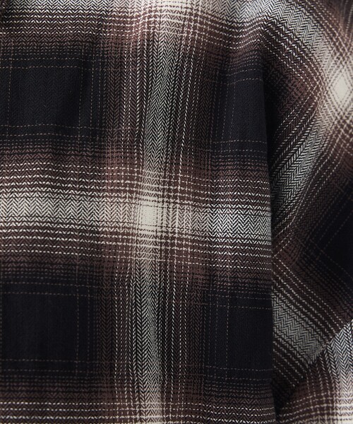 Revo.(レボ)の「【Revo. / レヴォ】TH-4093 / オンブレチェック 半袖シャツ / ユニセックス(シャツ/ブラウス・メンズ・グリーン/ブラウン/ブラック・M/L)」の14枚目の写真