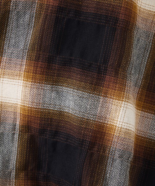 Revo.(レボ)の「【Revo. / レヴォ】TH-4093 / オンブレチェック 半袖シャツ / ユニセックス(シャツ/ブラウス・メンズ・グリーン/ブラウン/ブラック・M/L)」の19枚目の写真