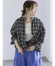 SM2 麻格子柄ブラウス SM2 - カントリー風なブラウス（麻 多め）の通販 by キャサリン's shop