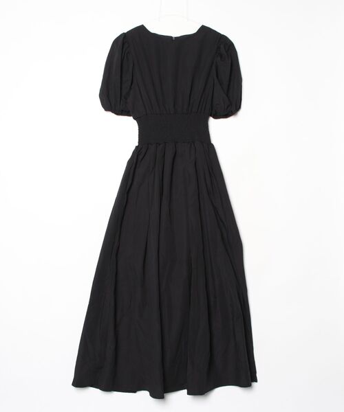 FREE STYLISTS(フリー スタイリスト)の「YUGA_YGMC Korean-style Puff-sleeve high-waisted long dress(ワンピース・レディース・ブラック/ホワイト・FREE)」の5枚目の写真